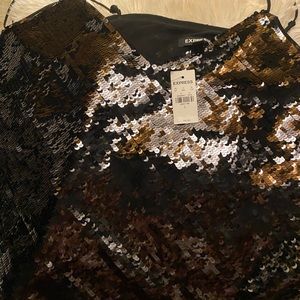 Express sequin top